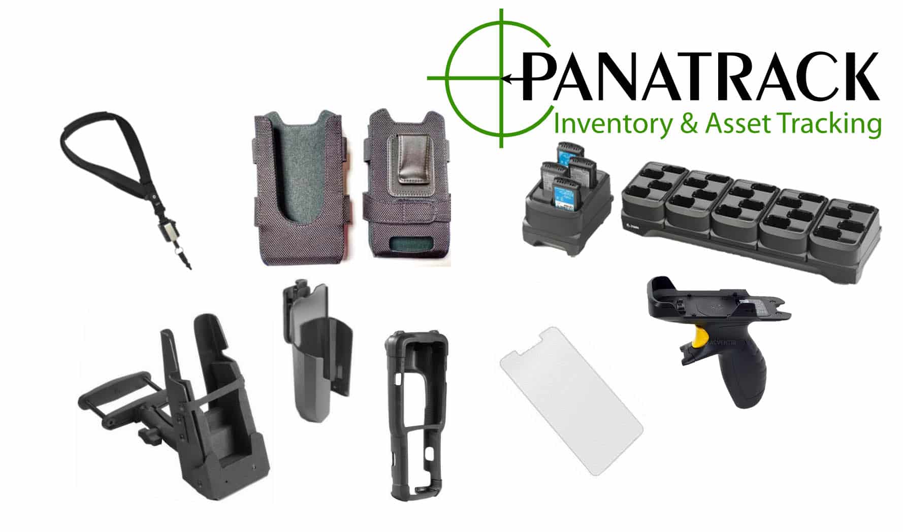 Panatrack Logo with accessories