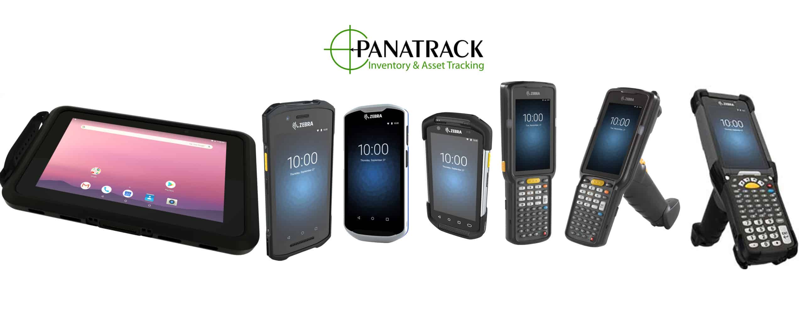Panatrack logo and scanner banner